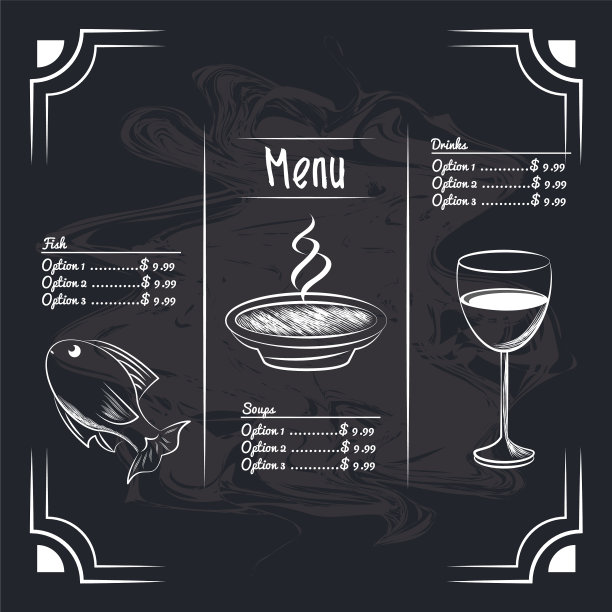 餐厅的菜单项图片下载