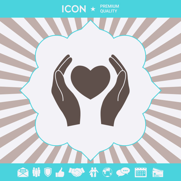 手捧心符号图形元素为图片下载