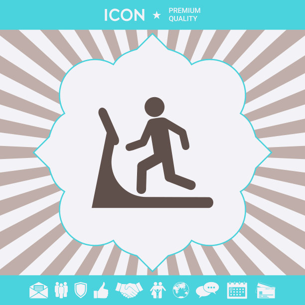 人在跑步机上图标图形元素为您图片下载