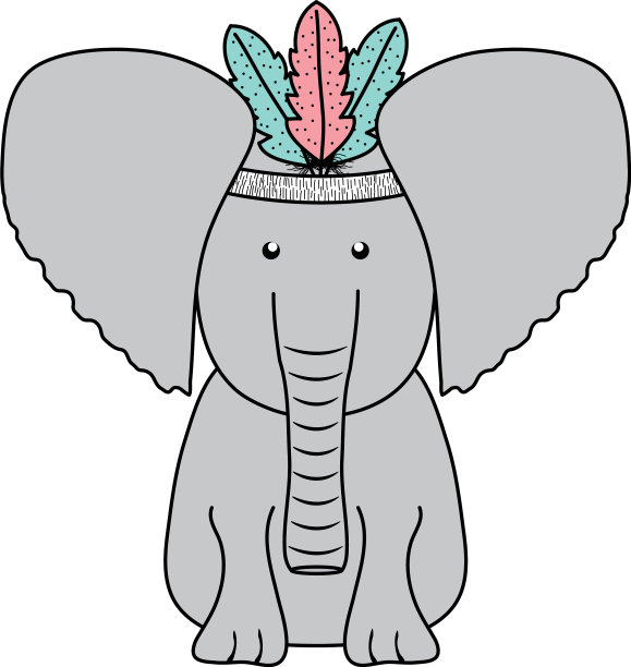 象带羽毛的帽子波希米亚风格图片下载