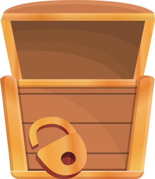 打开嫁妆箱图标卡通风格图片下载