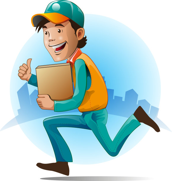 吉祥物快递服务图片下载