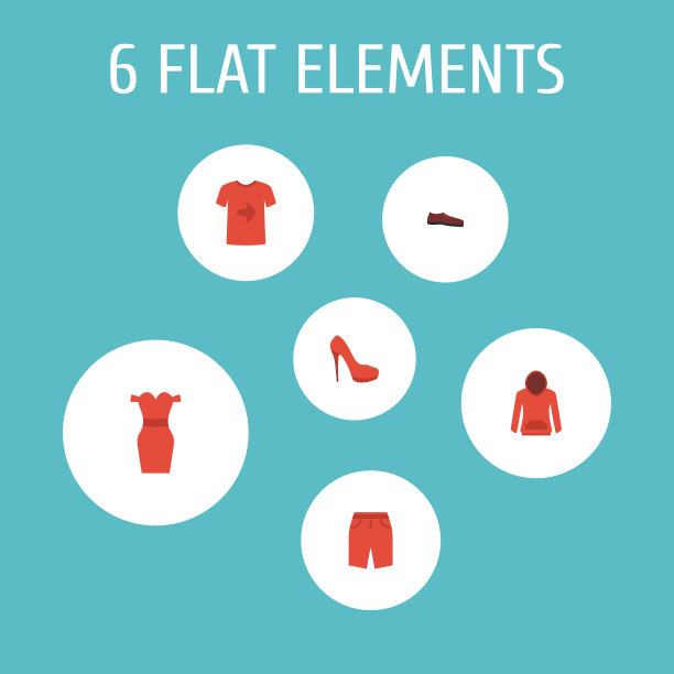 一套衣服图标平风格符号与t图片下载