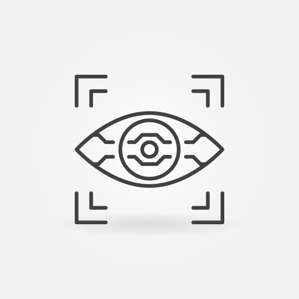 细线风格的AI眼睛图标图片下载
