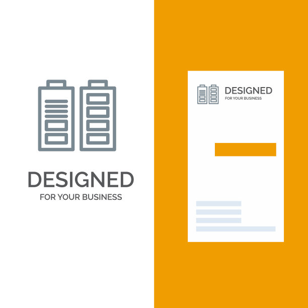 蓄电池电源全灰色标志设计图片下载