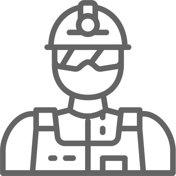 工业工人工程师建筑工人矿工线条图片下载