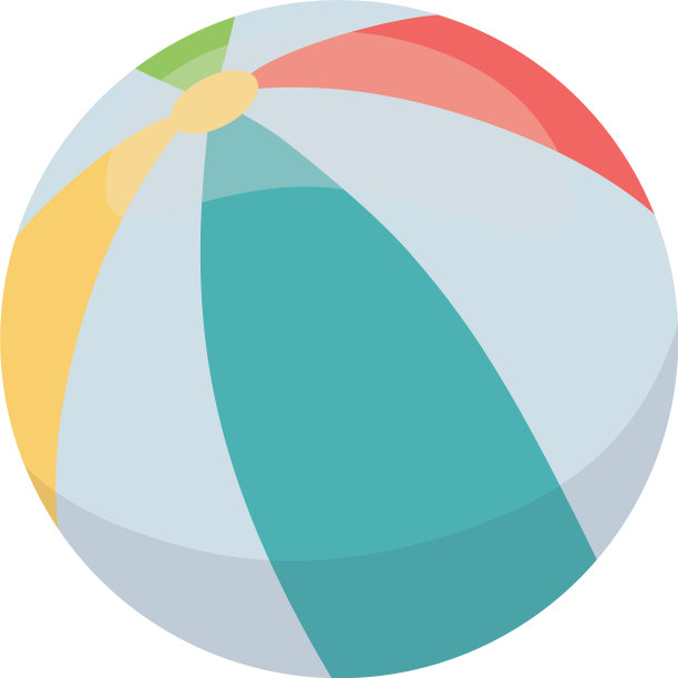 隔离条纹和夏季球设计图片下载