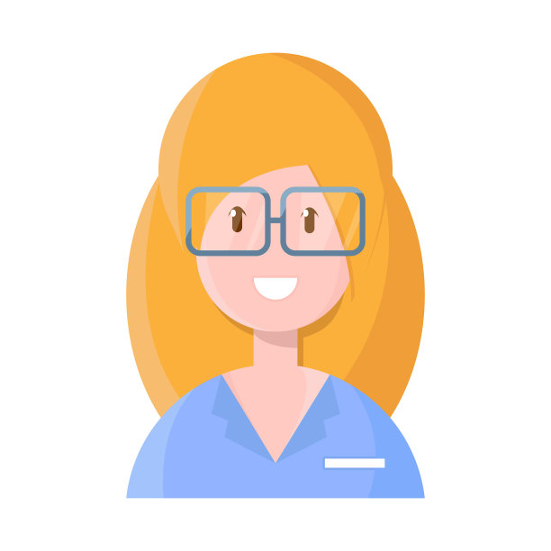 设计眼镜和女孩图标集图片下载