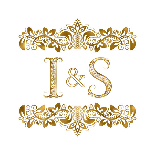 我和s复古标志的首字母符号的字母图片下载