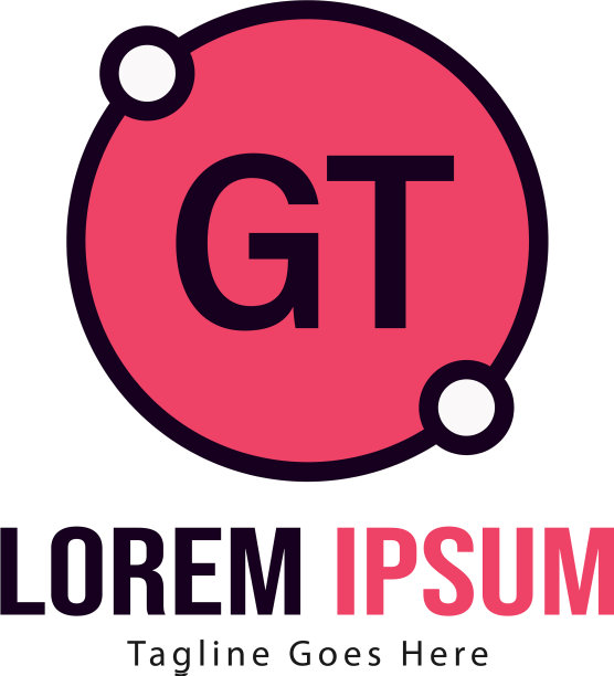 GT字母现代边框Logo模板图片下载