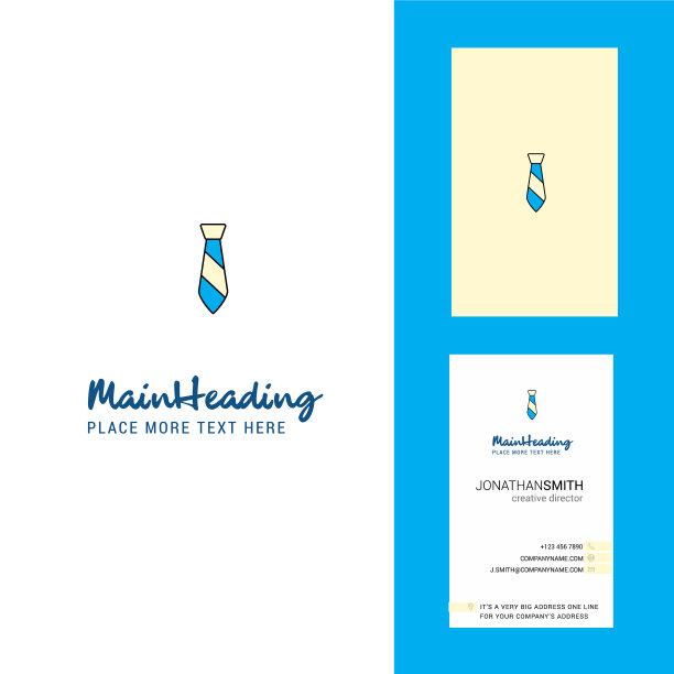 将创意标志和名片垂直系在一起图片下载