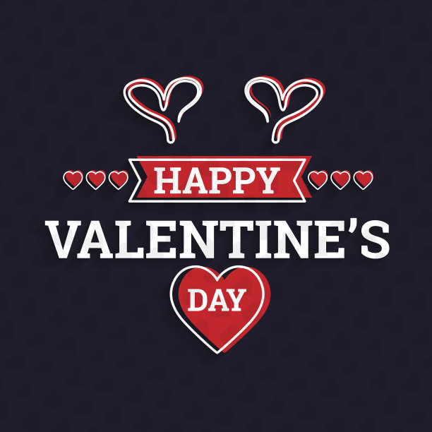 情人节背景与图标设置模式图片下载