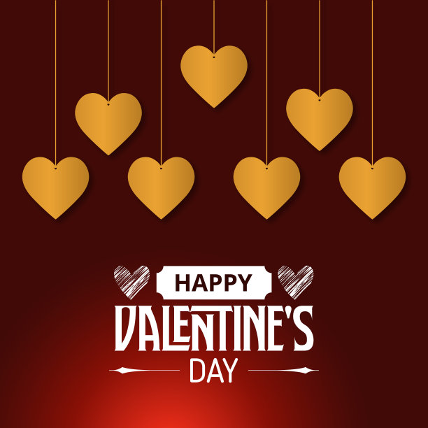 情人节背景与图标设置模式图片下载