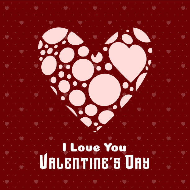 情人节背景与图标设置模式图片下载