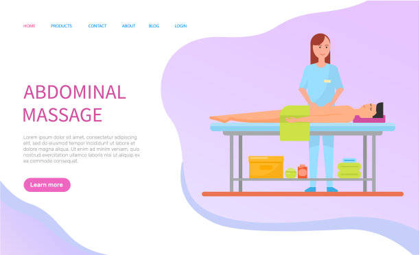 腹部按摩沙龙身体按摩治疗图片下载