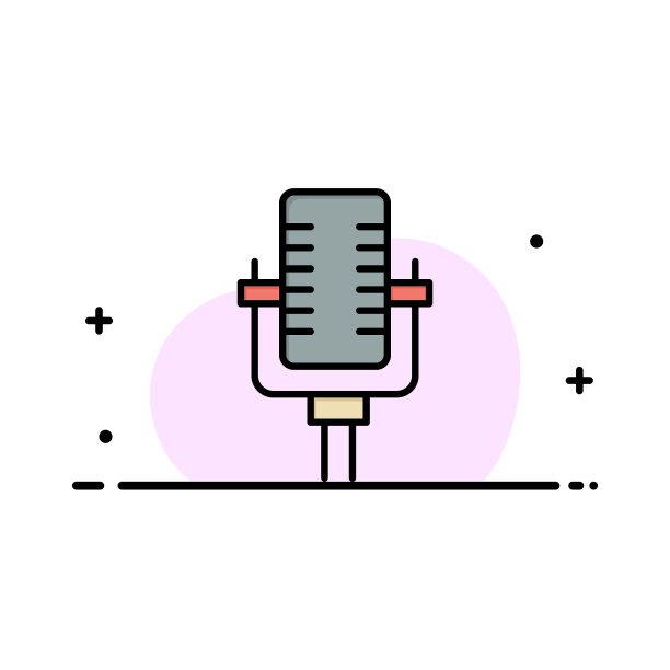 麦克风多媒体录制歌曲业务标志图片下载