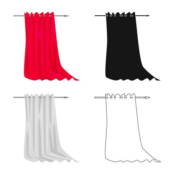 窗帘和丝绸图标图片下载