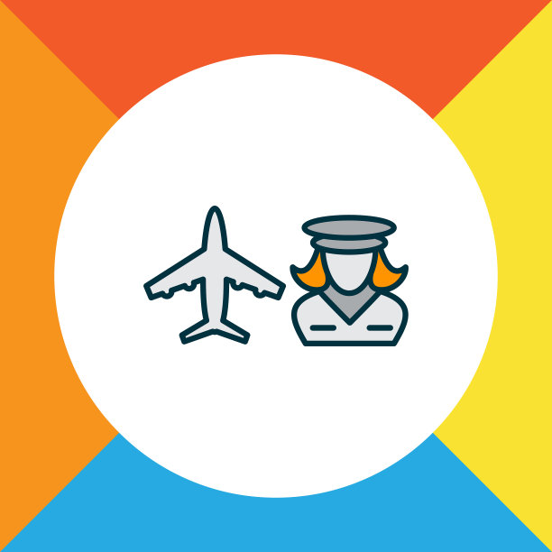 女主人图标彩色线条象征优质图片下载