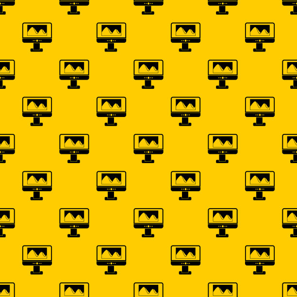 电脑显示器与照片上的屏幕图案图片下载