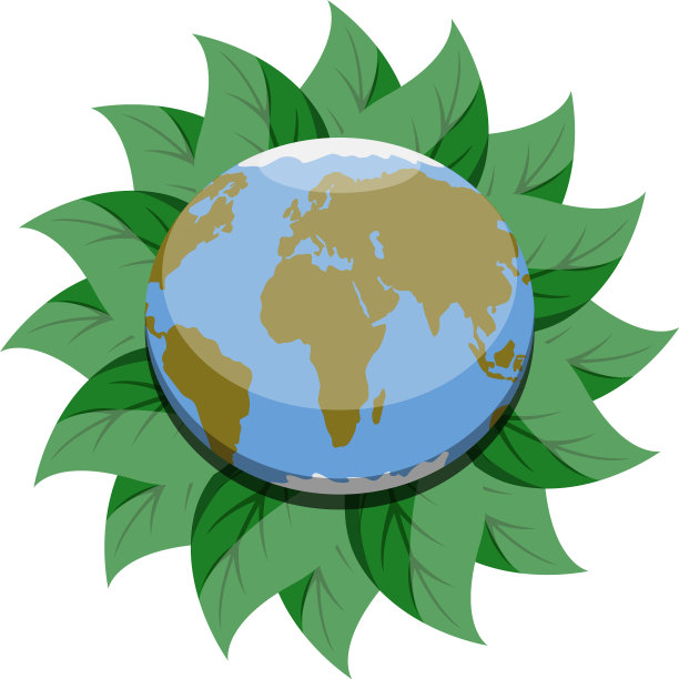 地球行星在树叶上图片下载