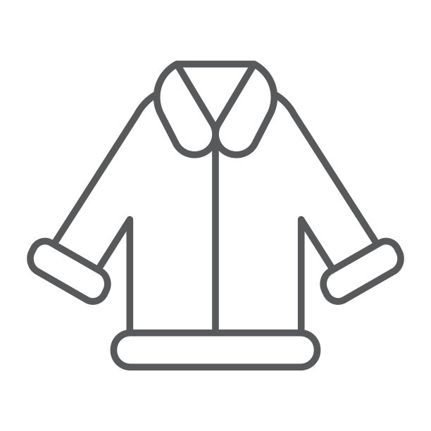 毛皮清洁细线图标洗衣服务图片下载
