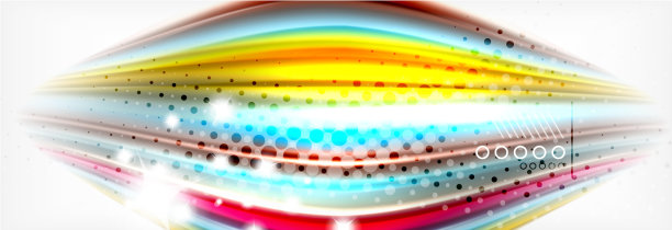 抽象波浪线条液体彩虹风格图片下载