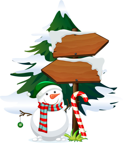 冬天的空招牌图片下载