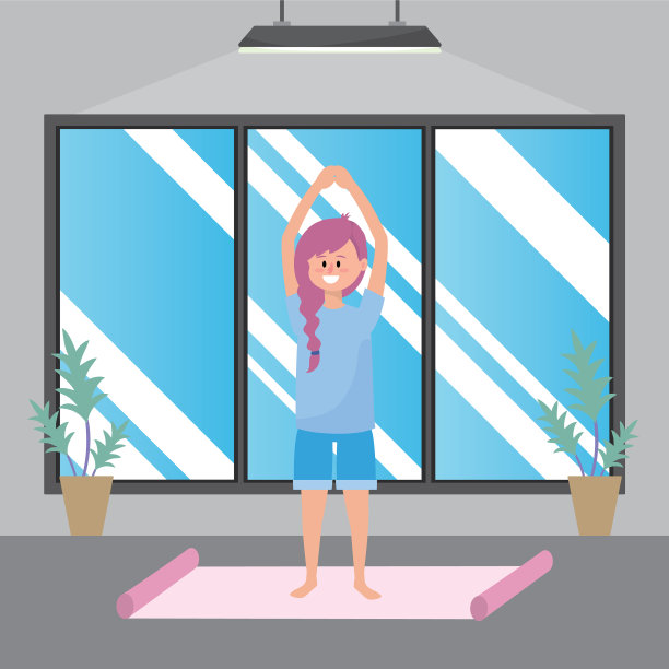 健身女性练习瑜伽图片下载