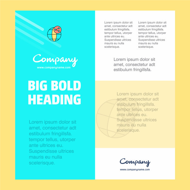 全球商业公司海报模板与地点图片下载