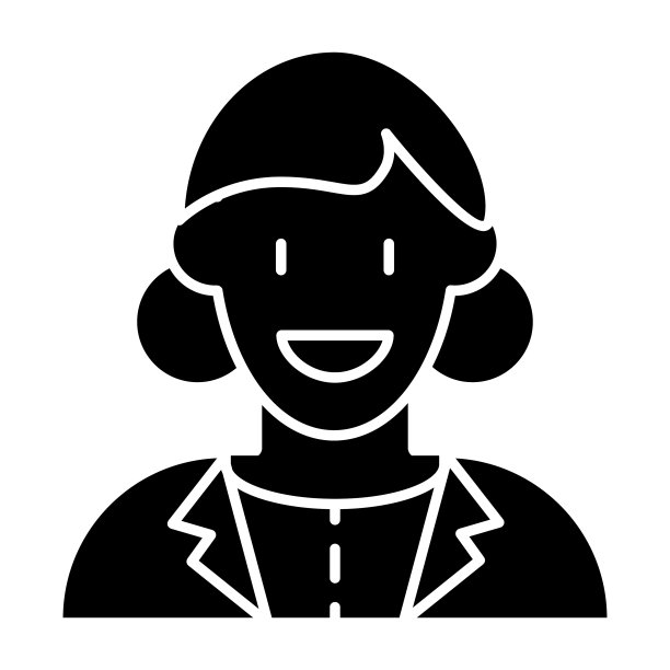 女孩与两个头像固体图标微笑图片下载