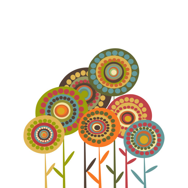 东方鲜花卡片图片下载