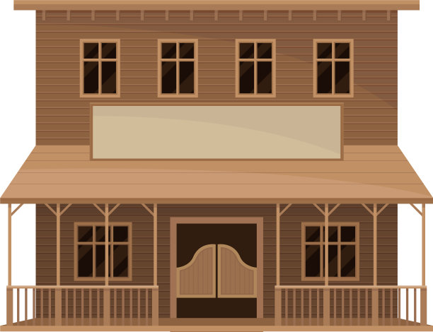 两层的沙龙，有旋转门和大门廊图片下载