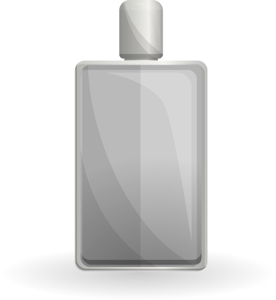 灰色香水瓶图标卡通风格图片下载