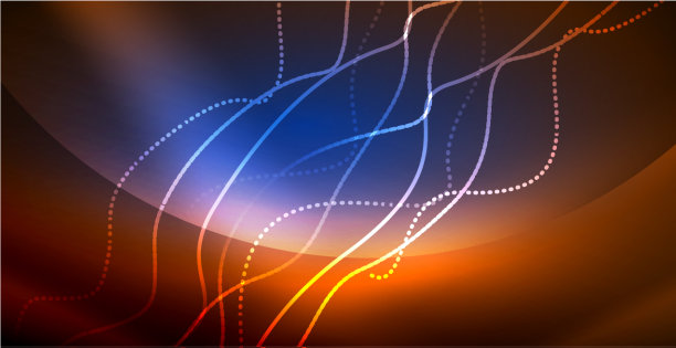 霓虹灯波背景图片下载