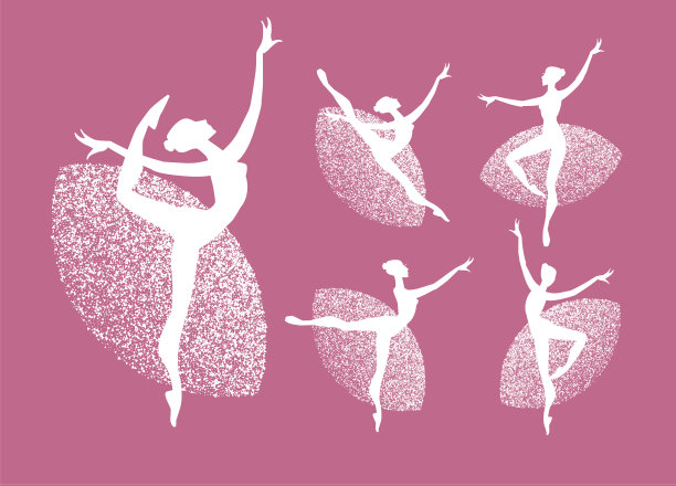 芭蕾舞者的剪影奠定了舞蹈女孩的经典图片下载