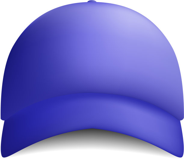 蓝色棒球帽图标写实风格图片下载