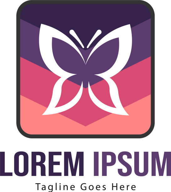 蝴蝶标志模板设计蝴蝶标志图片下载