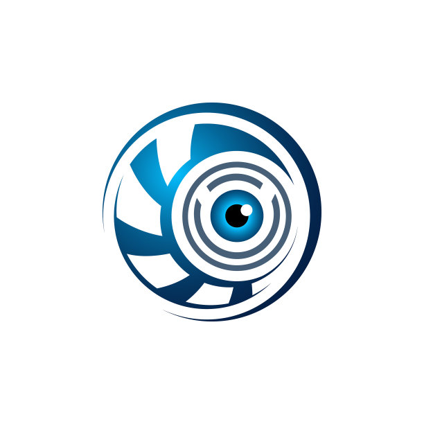 眼睛符号蓝色保安浏览器网页标志图片下载