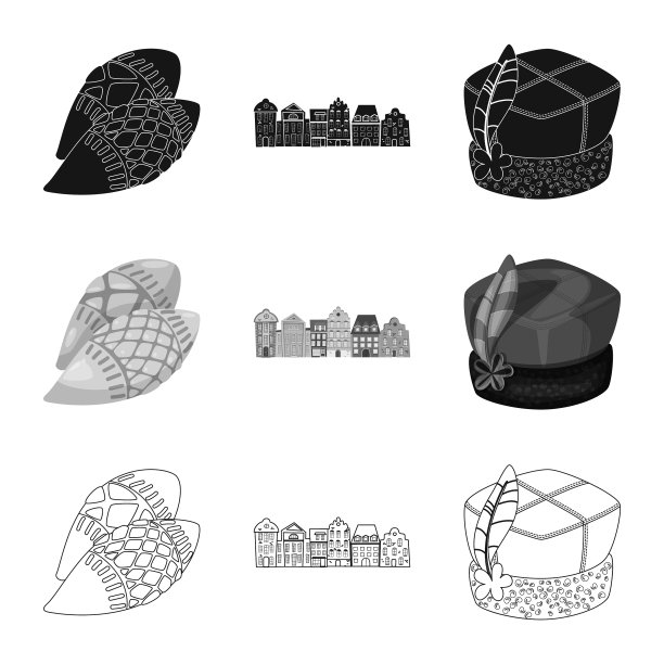 设计传统和旅游标识套图片下载