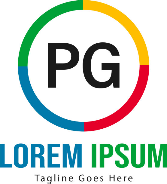 初始pg标志模板与现代框架图片下载