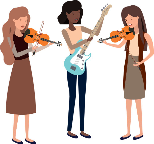 有乐器性格的女人图片下载