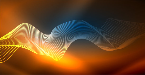 霓虹灯波背景图片下载