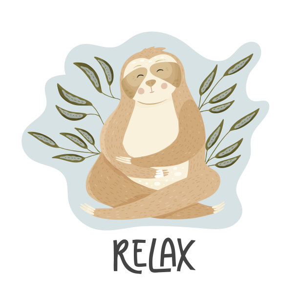 可爱的卡通树懒卡片图片下载