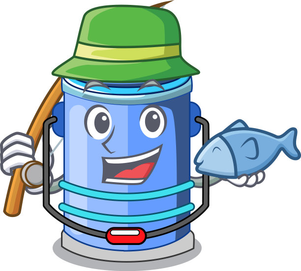 卡通上有把手的打捞缸斗图片下载