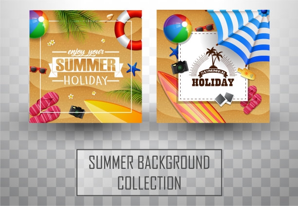 美丽的俯视图夏天的海滩背景图片下载