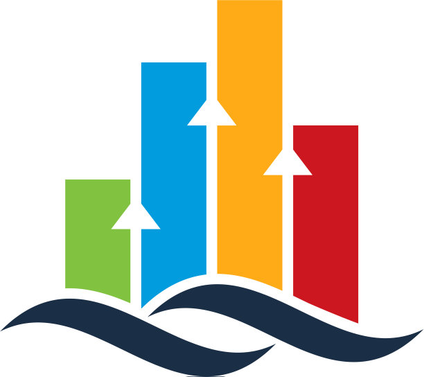 图形波浪标志图标设计图片下载