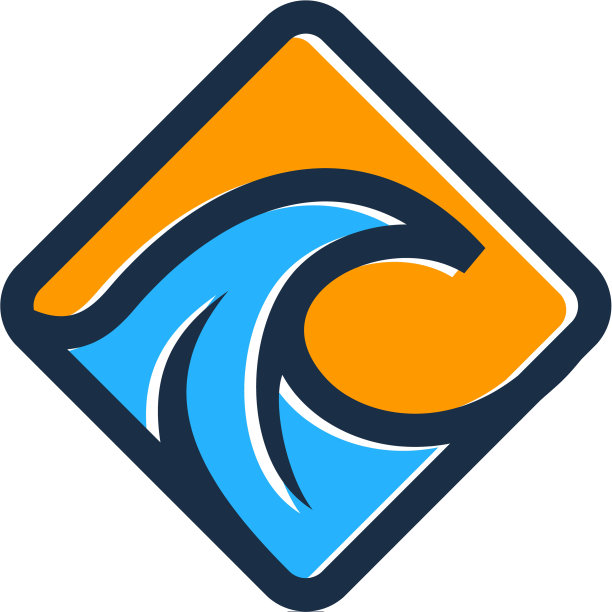 波浪标志图标设计图片下载