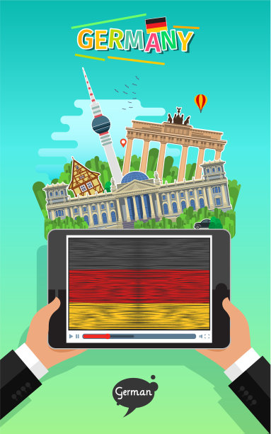 旅行或学习德语的概念图片下载