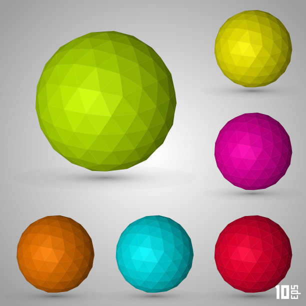 多边形球体设置颜色图片下载