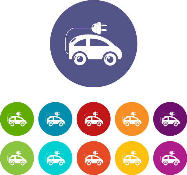 现代电动汽车图标设置颜色图片下载